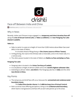 Face-Off Between India and China