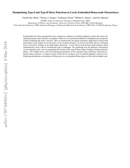 Arxiv:1707.04503V2 [Physics.Optics] 4 Mar 2018 2