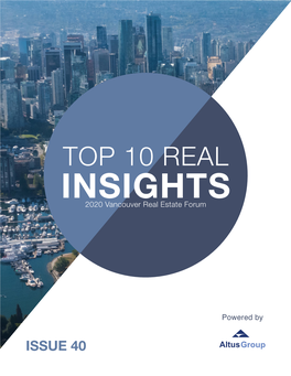 TOP 10 REAL INSIGHTS 2020 Vancouver Real Estate Forum