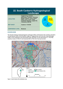 22. South Canberra Hydrogeological Landscape