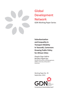 Suburbanization and Inequality in Transport Mobility in Yaoundé, Cameroon