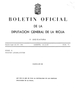 Ofi(~Ial De La Diputacion General De La Rioja