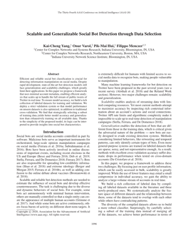 Scalable and Generalizable Social Bot Detection Through Data Selection