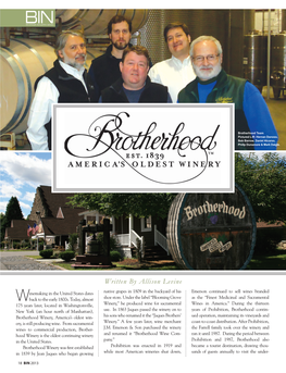 Brotherhood America's Oldest Winery