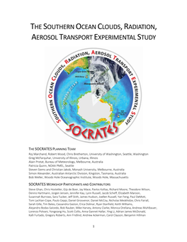 The Southern Ocean Clouds,Radiation, Aerosol Transport Experimental Study