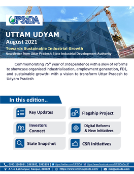 UPSIDA News Letter August-2021 Click Here