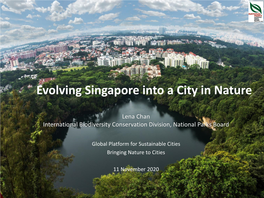 Evolving Singapore Into a City in Nature