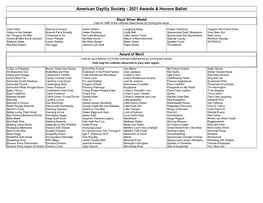 American Daylily Society - 2021 Awards & Honors Ballot