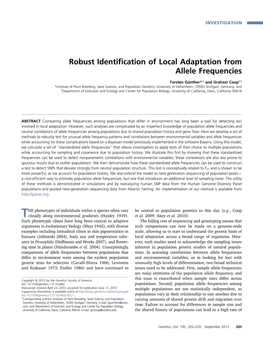 Robust Identification of Local Adaptation from Allele