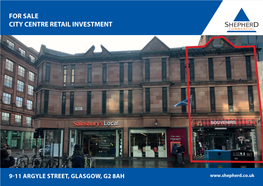 For Sale City Centre Retail Investment