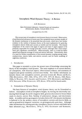 The Current State of Ionospheric Wind Dynamo Theory Is Reviewed