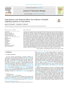 Long-Distance Seed Dispersal Affects the Resilience of Banded Vegetation Patterns in Semi-Deserts