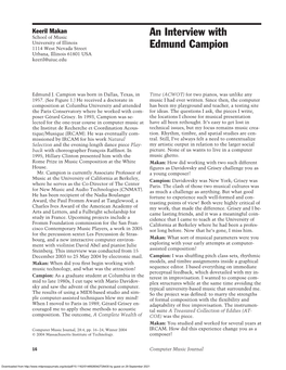 An Interview with Edmund Campion
