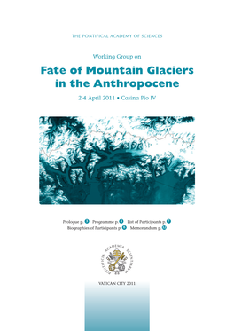 Fate of Mountain Glaciers in the Anthropocene