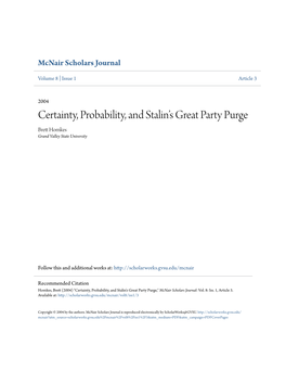 Certainty, Probability, and Stalin's Great Party Purge