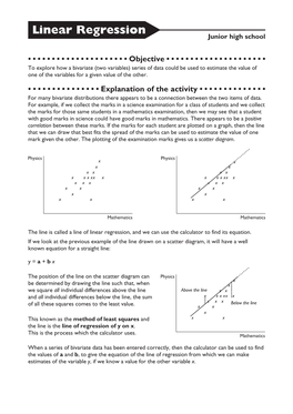 Linear Regression Junior High School