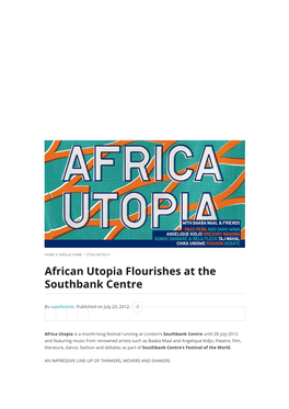 African Utopia Flourishes at the Southbank Centre