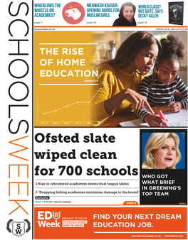 Ofsted Slate Wiped Clean for 700 Schools