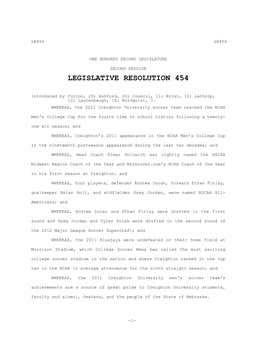 Legislative Resolution 454