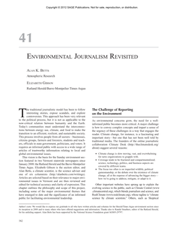 Environmental Journalism Revisited–•–383