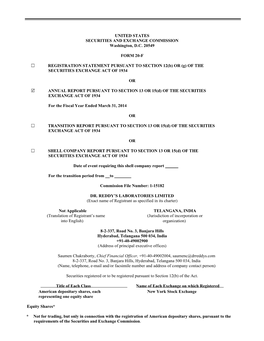 UNITED STATES SECURITIES and EXCHANGE COMMISSION Washington, D.C. 20549 FORM 20-F REGISTRATION STATEMENT PURSUANT to SECTION