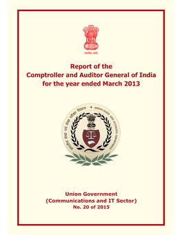 Report of the Comptroller and Auditor General of India