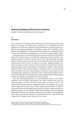 1 Multiscale Modeling of Electrochemical Systems Jonathan E