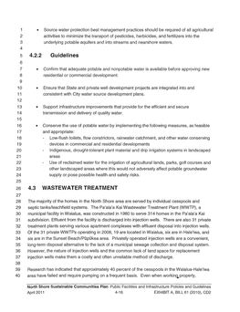 4.2.2 Guidelines 4.3 WASTEWATER TREATMENT