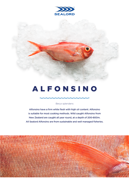 Alfonsino Species Sheet