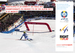 Participez À La Charity Ski Race Des Championnats Du