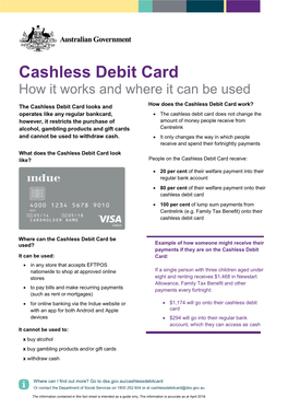 Cashless Debit Card How Does It Work