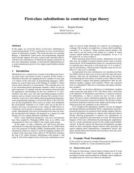 First-Class Substitutions in Contextual Type Theory