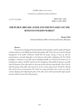 The Public Broadcaster and the Dynamics of the Romanian Radio Market