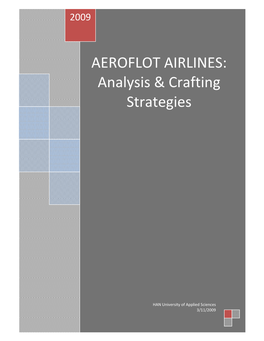 AEROFLOT AIRLINES: Analysis & Crafting Strategies