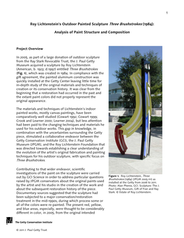 Roy Lichtenstein's Outdoor Painted Sculpture Three Brushstrokes