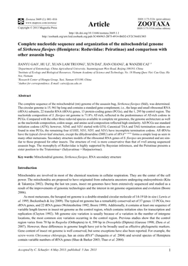 Complete Nucleotide Sequence and Organization of The