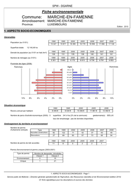 MARCHE-EN-FAMENNE Arrondissement: MARCHE-EN-FAMENNE Province: LUXEMBOURG Edition 2010 1