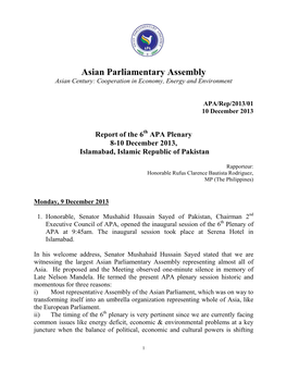 APA Decision on Modalities for Effective Organization of APA Meetings