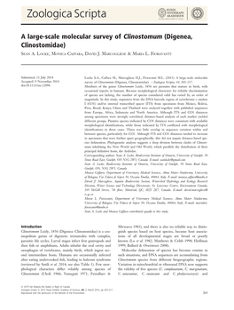 Scale Molecular Survey of Clinostomum (Digenea, Clinostomidae)