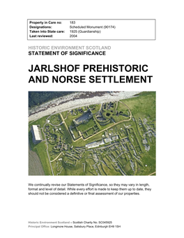 Jarlshof Prehistoric and Norse Settlement