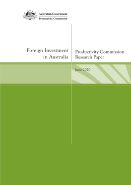 Foreign Investment in Australia