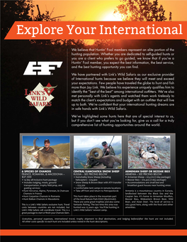 Explore Your International Hunting Opportunities