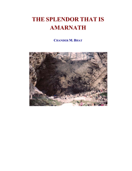 The Splendor That Is Amarnath