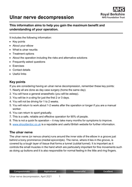 Ulnar Nerve Decompression