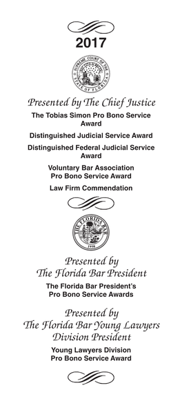 2017 Pro Bono Awards Booklet