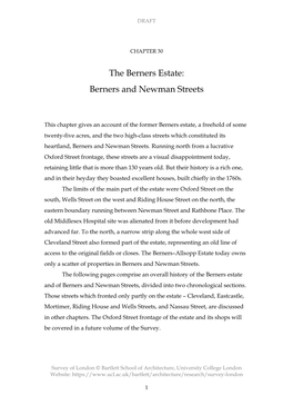 Chapter 30: the Berners Estate: Berners and Newman Streets