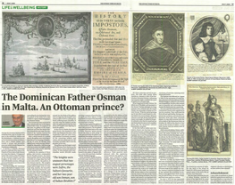 The Dominican Father Osman in Malta. an Ottoman Prince?