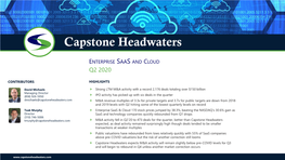 Capstone Headwaters Saas & Cloud Coverage Report