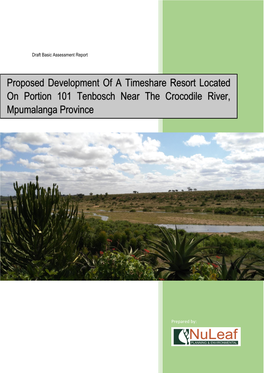 Proposed Development of a Timeshare Resort Located on Portion 101 Tenbosch Near the Crocodile River, Mpumalanga Province