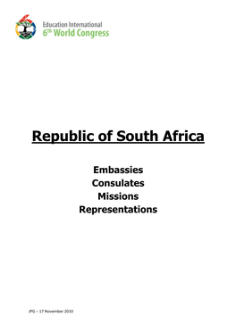 Republic of South Africa